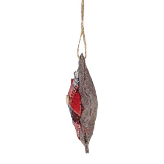 4.5" Plaid Plush Star Ornament